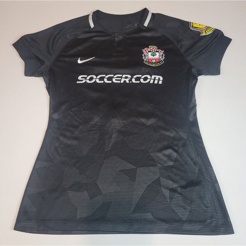 Nike Southampton FC Soccer Jersey Womens  Medium.‎ Black Futbol Kit